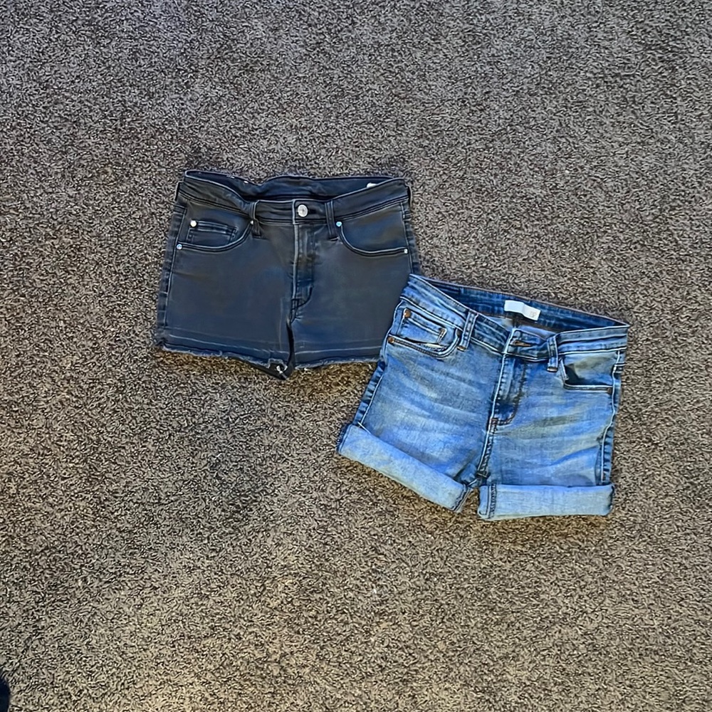 Cute jean shorts! About size 11-12 girls one is bp. And one is H&M! Great deal!